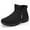Black, variant on Men Winter Snow Boots: Mens Waterproof Fur Lined Warm Boot Outdoor Walking Comfortable Slip On Zipper Ankle Booties
