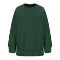 thumbnail image 4 of VEKDONE Womens Crewneck Sweatshirts Oversized Loose Fit Pullover Sweatshirt Drop Shoulder Sleeve Blouse Fall Fashion Long Tops, 4 of 7
