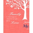 thumbnail image 2 of MuralMax Personalized Inspirational Canvas Tree Art Verse - Family is What Happens When Two People Fall in Love - Wall Decor Gifts For Milestones Occasions - Color - Paradise Peach - Size 20x24, 2 of 6