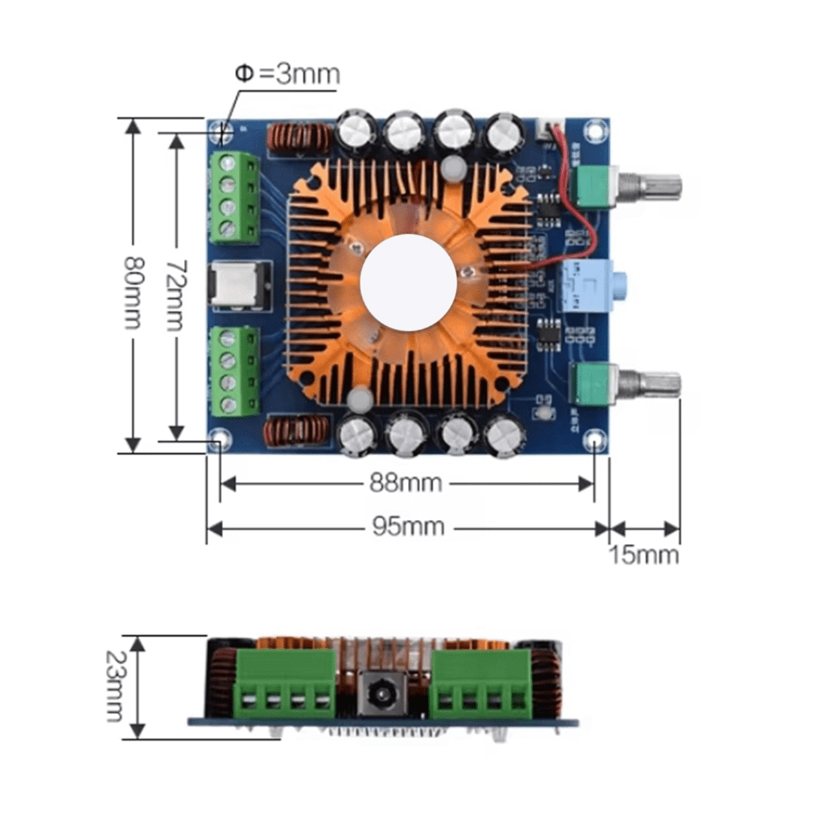 XH-A372 Audio Amplifier Board TDA7850 Four Channel 50Wx4 HIFI Car Stereo Subwoofer Amplifier Bass AMP Home Theater,1 * Audio Amplifier Board