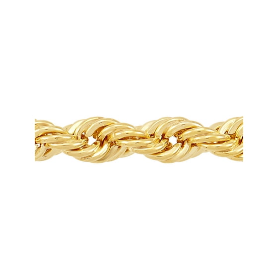 Sterling Silver And 10k Gold Rope Chain 24 Necklace