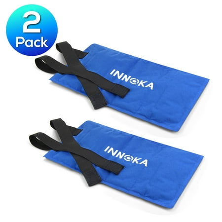 Innoka Dual Hot & Cold Large Therapy Treatment Clay Pack w/Adjustable Strap for Relief Knee Elbow Back Body Pain -