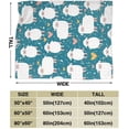 thumbnail image 3 of Cute Sheep Fleece Throw Blanket Ultra Soft Cozy Decorative Flannel Blanket All Season for Home Couch Bed Chair Travel 50x40in, 3 of 5
