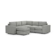 thumbnail image 1 of Sala Seccional Modular Esquinera Adapti 5 Plazas Reposabrazo Ancho + Otomano Gris Niebla, 1 of 9