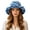 Blue, variant on Unisex Ruffled Brim Sun Hat Tie-dye Gradient Summer Bucket Hat Classic Outdoor Activity Headwear