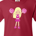thumbnail image 4 of Inktastic Cheerleaders, Girl With Blonde Hair, Pink Uniform Youth T-Shirt, 4 of 5