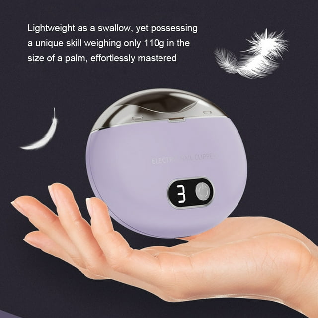 Ruiboury Home Tool Electric Nail With Safety Protection Ethod Ontrol Nail Trimmer Purple