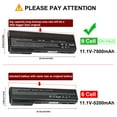thumbnail image 2 of 628668-001 Battery Compatible with HP EliteBook 8460P 8470P 8560P 8570P; HP ProBook 6470B 6570B 6460B 6560B 6360B fits P/N CC06XL QK643AA ST09 BB09 CC03 [7800mAh/11.1V], 2 of 10