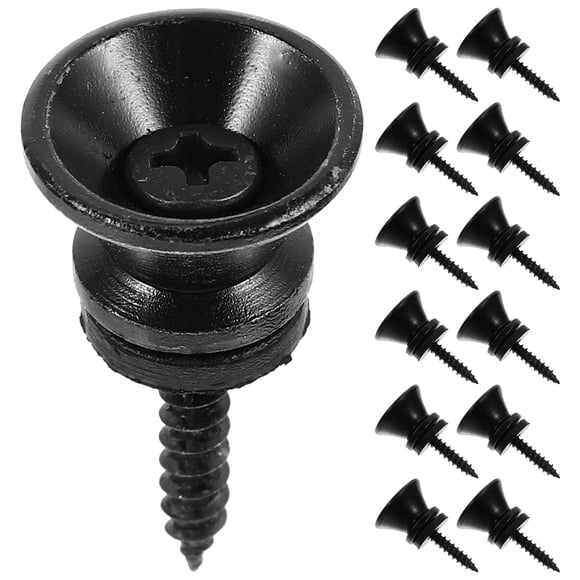 MasteelfCA 20 Ensembles de Queues de Guitare Électrique Acoustique avec Boucle en Métal et Vis de Joint