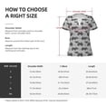 thumbnail image 4 of Goofa Gray Tractor Pattern Womens Deep V Neck Low Cut Tops Casual Summer Short Sleeve Ribbed Knit T-Shirts-XX-Large, 4 of 5