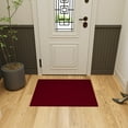 thumbnail image 2 of Ottomanson Solid Indoor Doormat 2'3" x 3' - Non Slip Low Pile Area Rug for Entryway, Red, 2 of 11