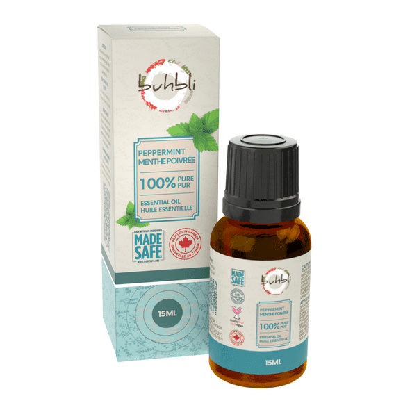 Buhbli Brands - 100% Pure Peppermint Essential Oil, 15ml, 100% Pure & Natural - Bottled in Canada
