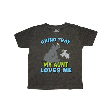

Inktastic Rhino That My Aunt Loves Me with Cute Rhinos Gift Toddler Boy or Toddler Girl T-Shirt