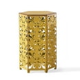 thumbnail image 4 of GDF Studio Shay Iron Hexagonal Accent Tables, Antique Yellow, 4 of 11