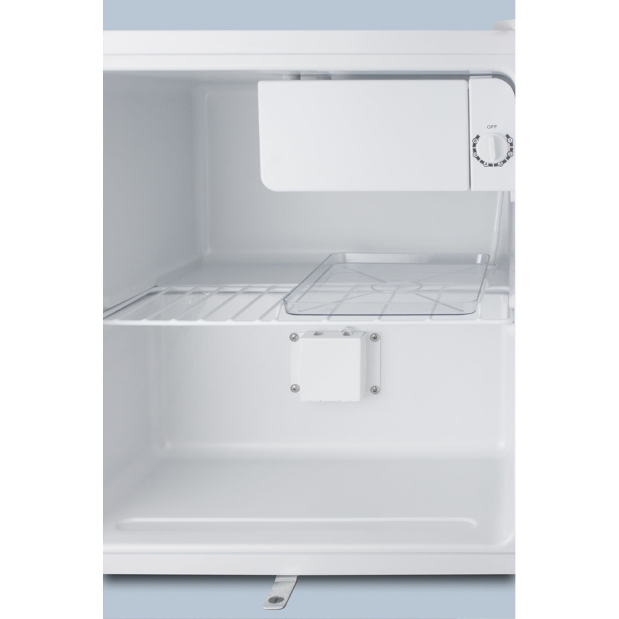 Compact refrigerator-freezer with NIST calibrated thermometer, hospital grade cord, and front-mounted lock for general purpose use