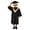 X-Black, variant on MEZZALL Preschool and Kindergarten Graduation Cap Gown Stole Package 2025 Tassel Set for Kids, Certificate