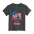 thumbnail image 4 of Zshosam American Flag T Shirt Girls American Flag Shirts Girls Patriotic Shirt USA Flag Stars Stripes Print T-Shirt 4th of July Tee Tops Size 9T 10T,(Grey 9-10 Years), 4 of 5