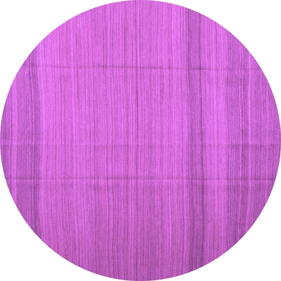 Ahgly Company Indoor Round Abstract Purple Contemporary Area Rugs, 6' Round