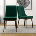 thumbnail image 3 of Ashcroft Grayson Mid-Century Modern Velvet Dining Chair, Green (Set of 2), 3 of 7