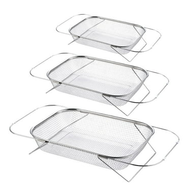 TINANA Stainless Steel Strainer Basket, Set of 3