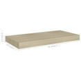 thumbnail image 4 of vidaXL Floating Wall Shelf Oak 50x23x3.8 cm MDF, 4 of 4