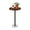 Brown-1 Pack, variant on 2 Pack Small Round Side Table, Pedestal Table with Marble Base for Small Spaces, Drink Table, Martini Table for Sofa Couch Chair Patio, Black