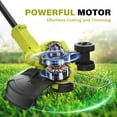 thumbnail image 2 of String Trimmer, 12-inch Cordless Weed Trimmer with Auto Line Feed, 2 X 2.0Ah Battery Powered Weed Eaters, 20V Lawn Edger with 8 Pcs Grass Cutter Spool Line, Fast Charger Included, 2 of 9