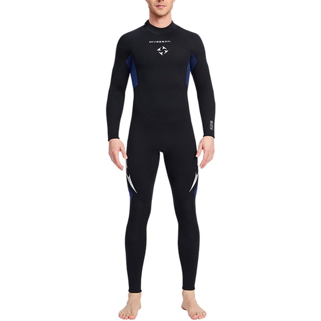 Naiovety DIVE SAIL Trajes de neopreno de 3MM Traje de buceo de neopreno SCR Pantalones largos de manga larga Traje de surf resistente al desgaste para Deportes acuáticos azul oscuro L Naiovety OD003296-17