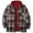 Red, variant on RongHuan Big and Tall Plaid Shirts for Men Flannel Lined Hooded Shirt Jacket Fleece Long Sleeve Winter Loose Fit Coat