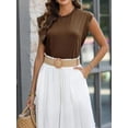 thumbnail image 3 of Huggegwe Haut Femme Été 2024 Décontracté Col Rond Style Urbain Rayé CJB91-127406, 3 of 6
