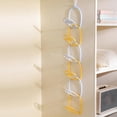 thumbnail image 1 of 6-Piece Non-Perforated Hanging Coat and Hat Storage Rack, ABS Material Space-Saving Organizer for Doors and Wardrobes, Detachable Multi-Purpose Rack for Hats, Scarves and Bags, 1 of 8
