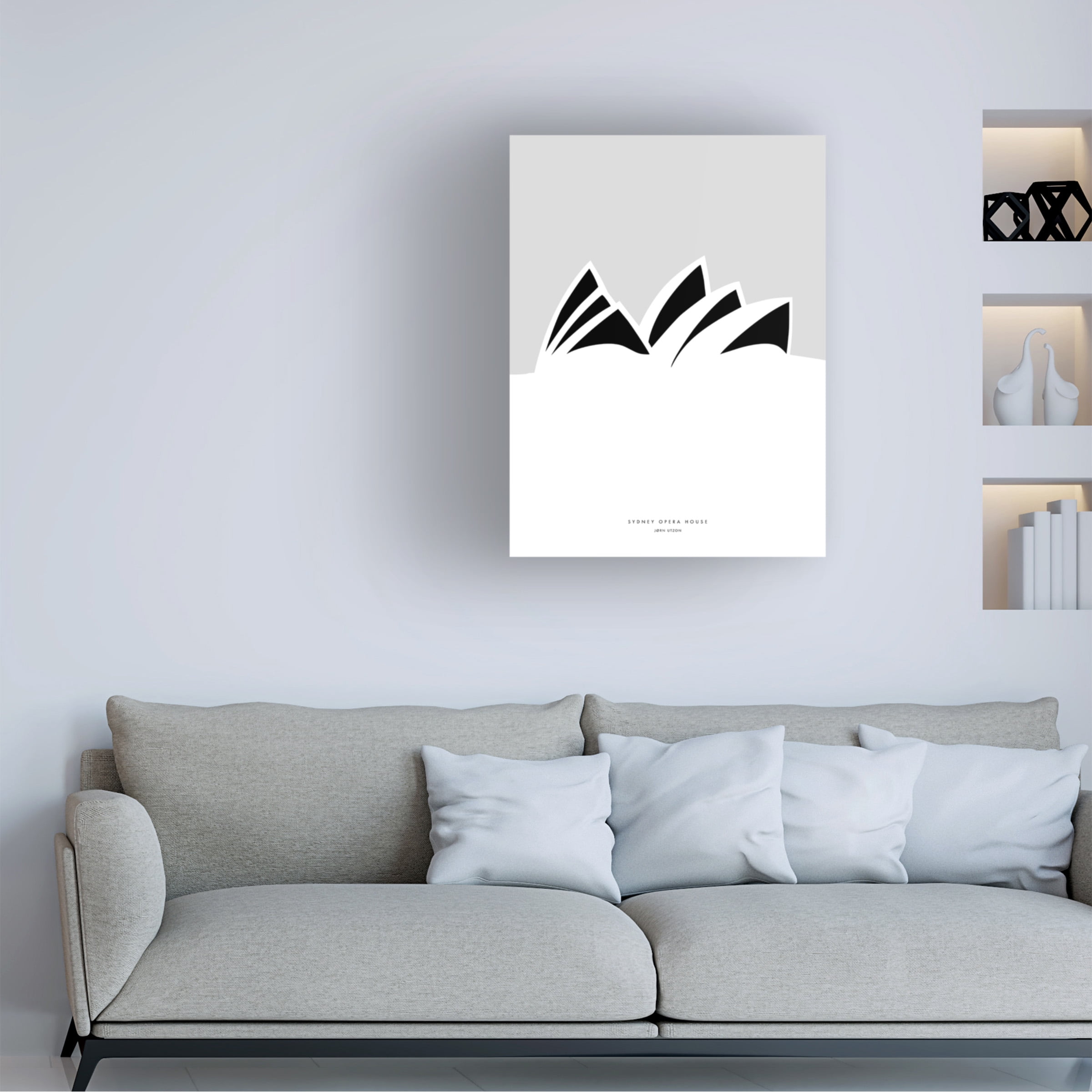 Rosana Laiz Blursbyai 'Minimal Sydney Opera House' Canvas Art