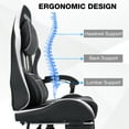 thumbnail image 5 of Hoffree Gaming Chair with Bluetooth Speakers Big and Tall Gamer Chair with Footrest and Massage Game Chair with Lumbar Support and 360-Swivel Seat and Headrest for Adults, 400lbs, 5 of 9