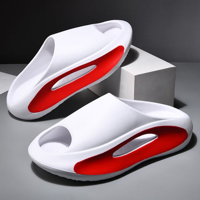 Chanclas Crocs Zapatillas de deporte de verano Zapatillas de playa antideslizantes con plataforma EVA (40-41) Blanco Rojo Likrtyny Tenis De Mujer Tenis De Hombre