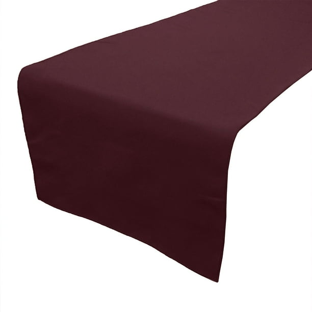 Poplin Table Runner Solid Burgundy