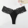 thumbnail image 3 of rygai Women Underpants Breathable Lace Shape Soft No Constraint See through Hollow Out Flower Embroidery Thin Lady Briefs for Inner Wear Black L, 3 of 8