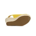 thumbnail image 5 of BLISSFUL STEP Women's Espadrilles Platform Heel Wedges Sandals Yellow 10, 5 of 7
