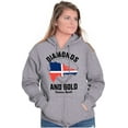 thumbnail image 4 of Dominican DR Shaped Pride Heritage Unisex Fleece Graphic Zip Up Hoodie Brisco Brands 3X, 4 of 5