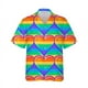 thumbnail image 5 of Camisetas con la bandera del arcoíris LGBT para hombres y mujeres, camisetas con estampado 3D, personalidad, solapa fresca, botón único, blusas de verano de manga corta, 5 of 5