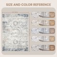 thumbnail image 5 of Roxstand Faded Distressed Vintage Oriental Area Rug, Non-Slip Washable Low-Profile Carpet for Living Room, Bedroom, 8'x10', 5 of 11