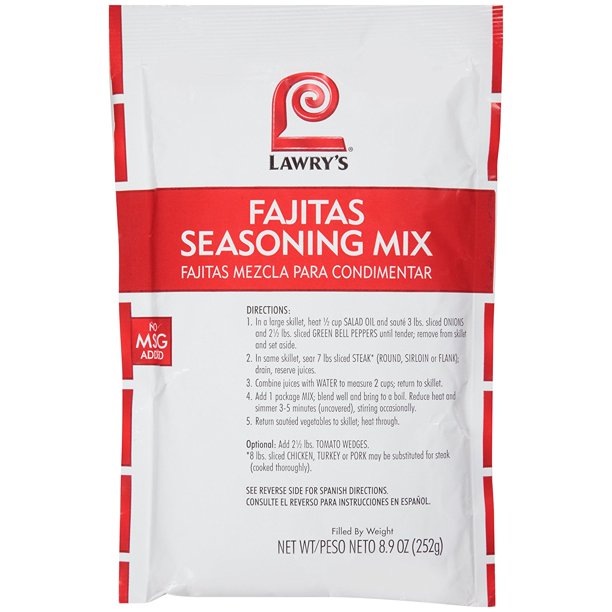 Lawry's Fajitas Seasoning Mix, 8.9 OZ