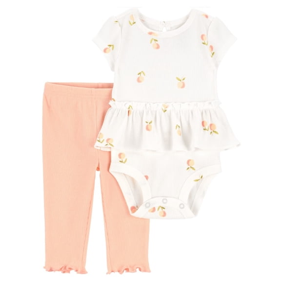 Conjunto Child of Mine para Bebé Niño 2 Piezas con Estampado Frutal Blanco Talla 3-6 Meses
