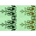 thumbnail image 1 of Ahgly Company Machine Washable Indoor Rectangle Transitional Green Area Rugs, 2' x 3', 1 of 7