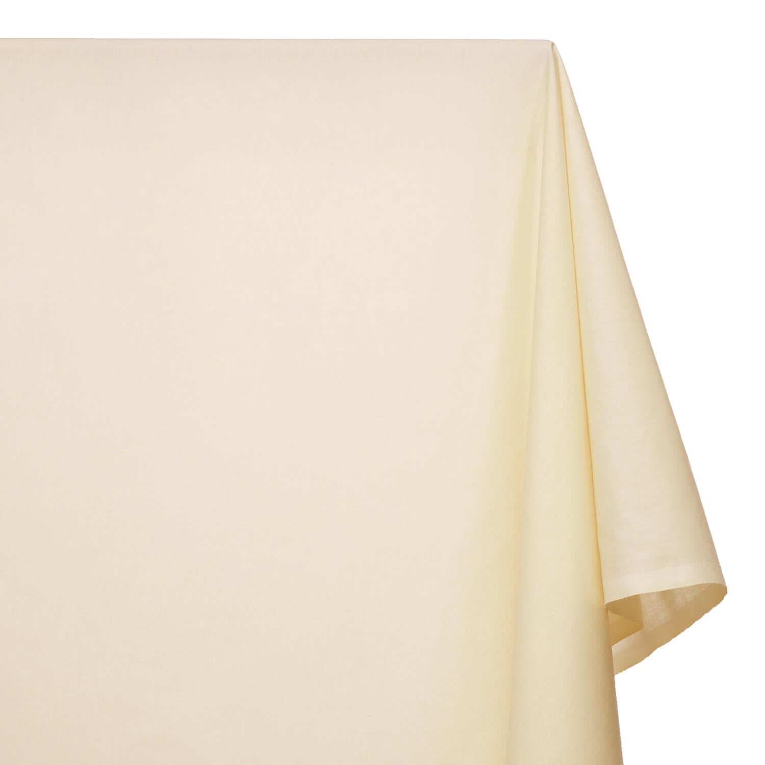 Cotton Broadcloth Fabric Lightweight Soft Solid Woven Polyester Blend By The Yard & Wholesale - Beige (1 Yard)