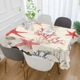 thumbnail image 2 of Yayeee Tablecloths 60" x 90" Rectangle Wrinkle Resistant Party Table Cover, Light Red Starfish, 2 of 8