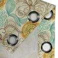 thumbnail image 4 of Ambesonne Floral Grommet Curtain, Abstract Carnations Art, 50" x 120", Tan Turquoise Marigold, 4 of 6