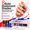 thumbnail image 5 of Morovan 8 Colors Classic Nail Polish Set, Black White Red Nude Pink Navy & Wine Red Glossy Nail Polish Kit for Everyday & Occasion Wear, 5 of 9