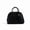 Black, variant on Medium Dome Shell Handbag, 2 Ways Hand Crossbody Leather Purse, Caramel Brown