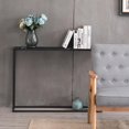thumbnail image 5 of Zimtown Console Table, 41.73'' Sofa Table, Entryway Table with Metal Mesh Shelf for Hallway, Entryway, Living Room, Metal Frame, Black, 5 of 11