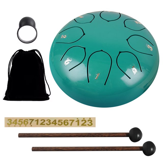 Instrumentos Percusión Tambor Handpan Tambor Lengua Acero 6 Pulgadas Y 8 Notas (azul Oscuro)